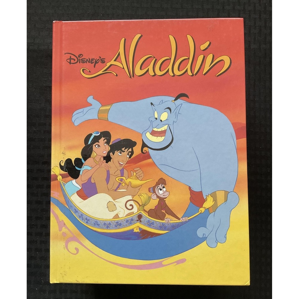 Vintage Walt Disney Aladdin Hardcover Book Classic Illustrated 1980s Disney